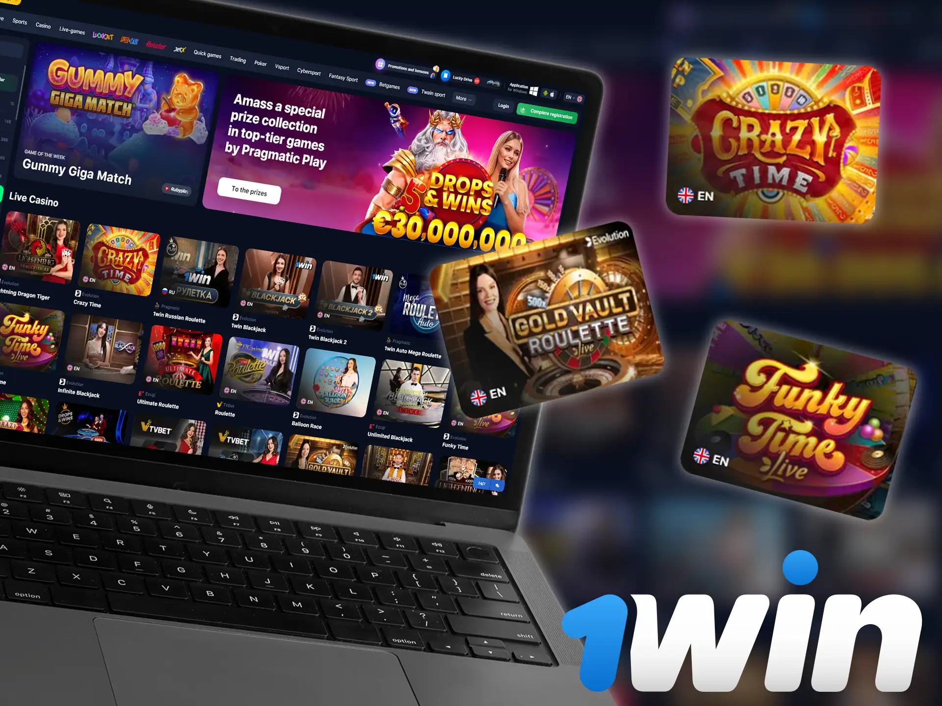 1win casino offers a huge number of live games for Nigerian players.