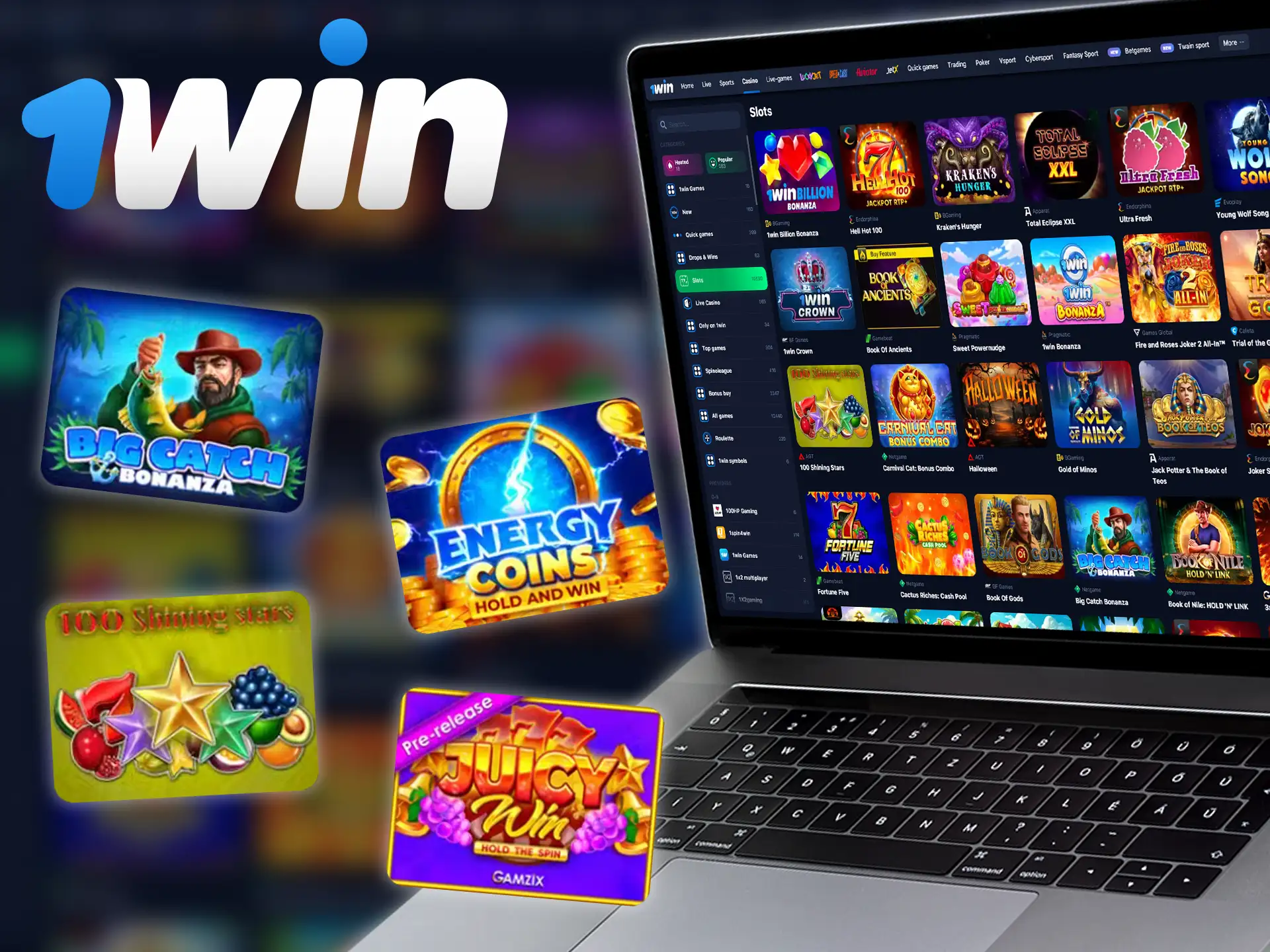 Choose your favorite slot at 1win casino and enjoy playing.