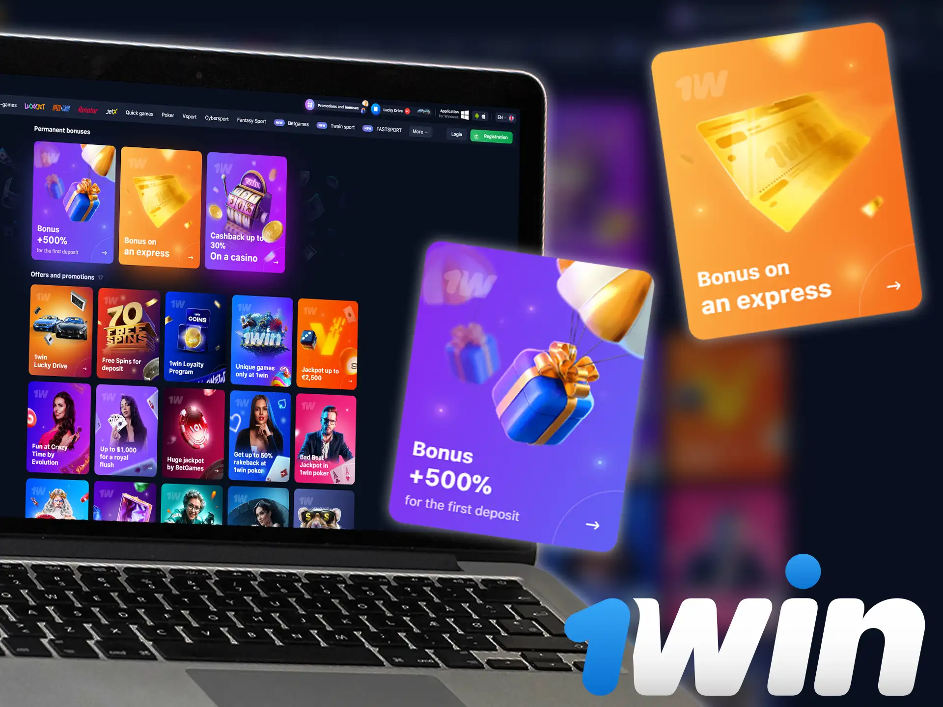 Start to place bets on sport events with 1win and get a guaranteed bonuses.