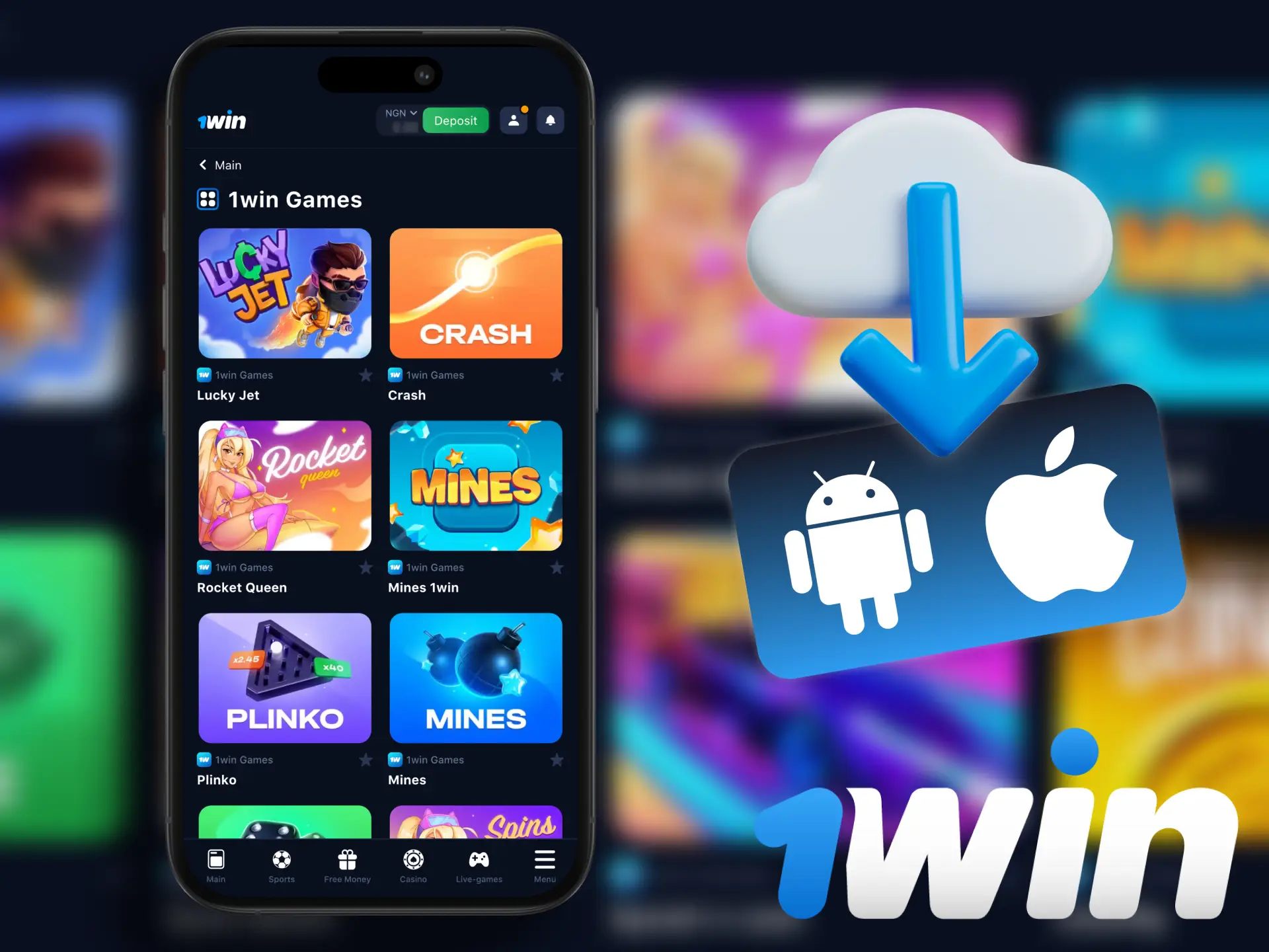 1Win app is the best option for betting at any time.