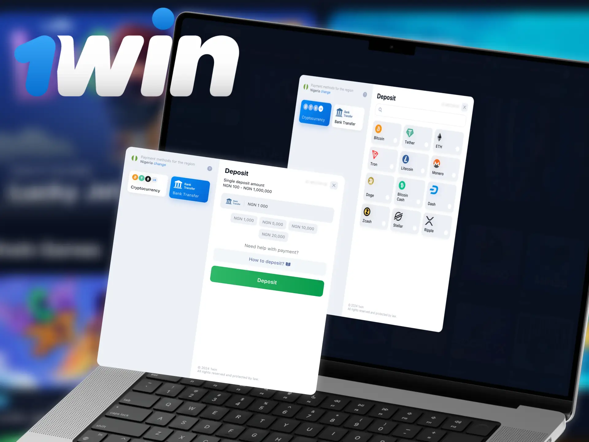 1win offers a wide range of deposit and withdrawal options.