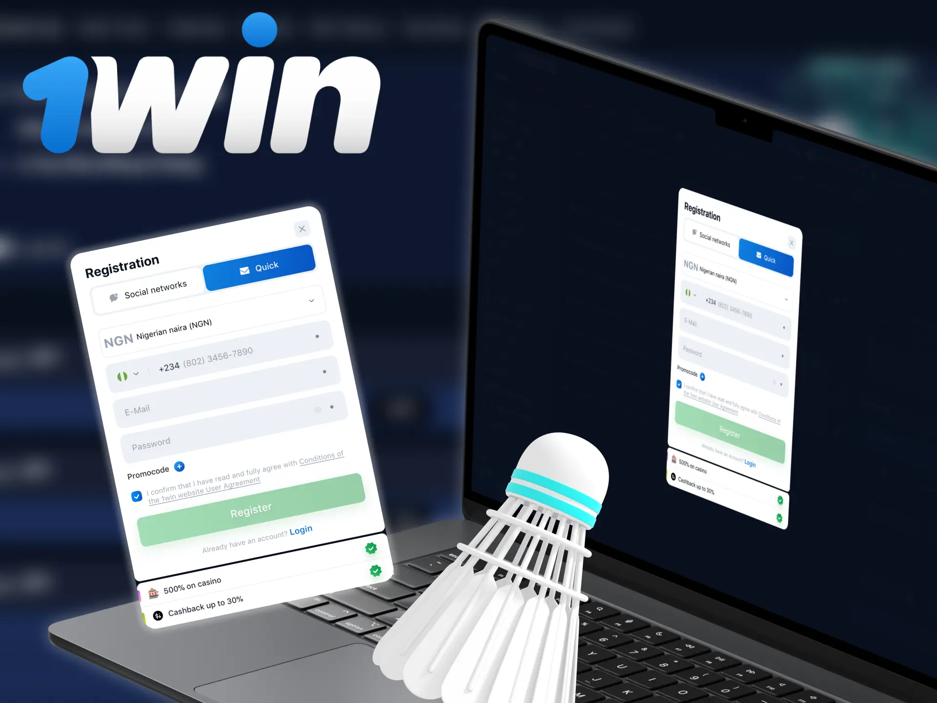 1Win platform officially accepting bets from Nigerian players.