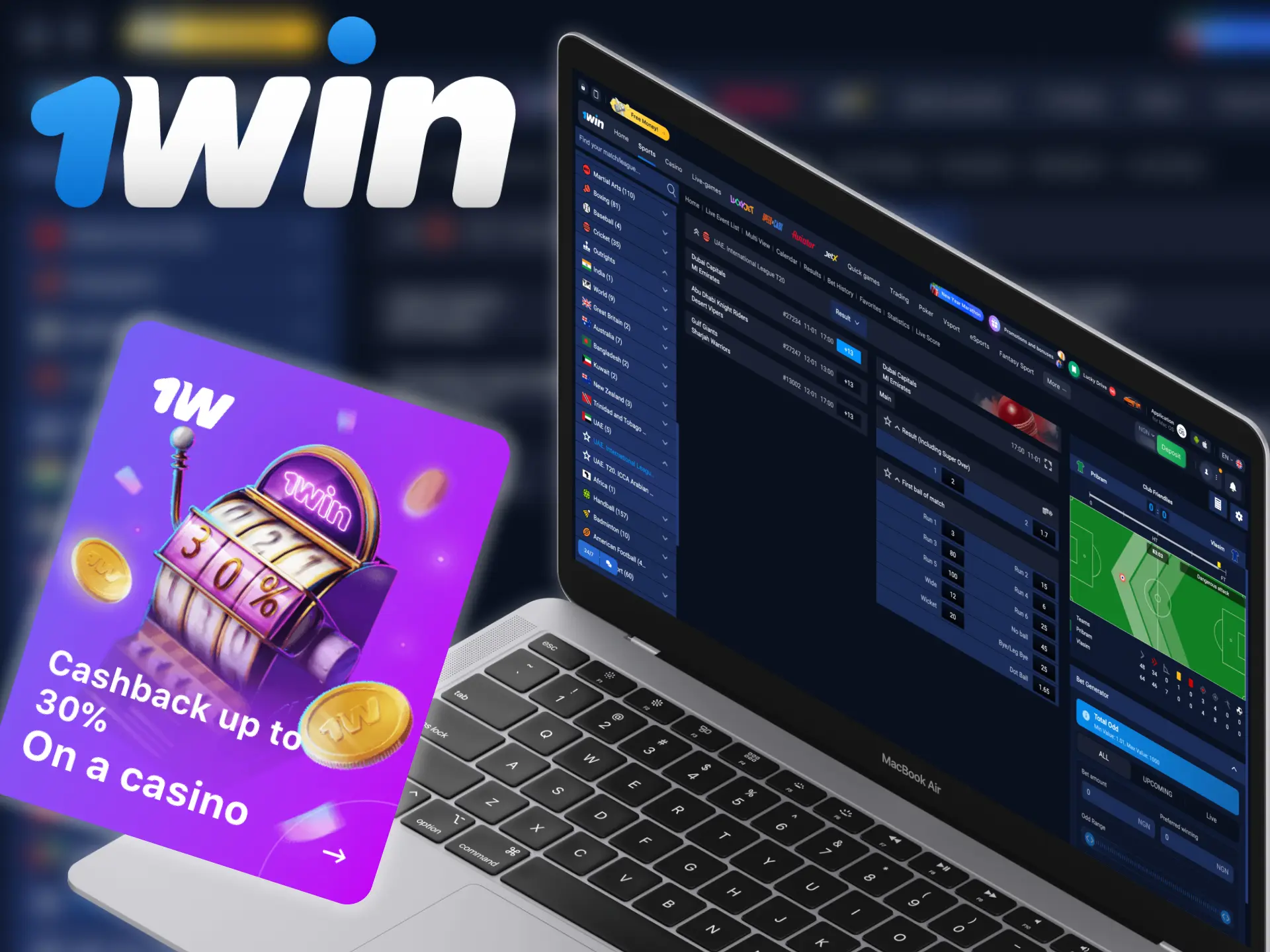 The 1win rates its Nigerian players by offering a cashback program.