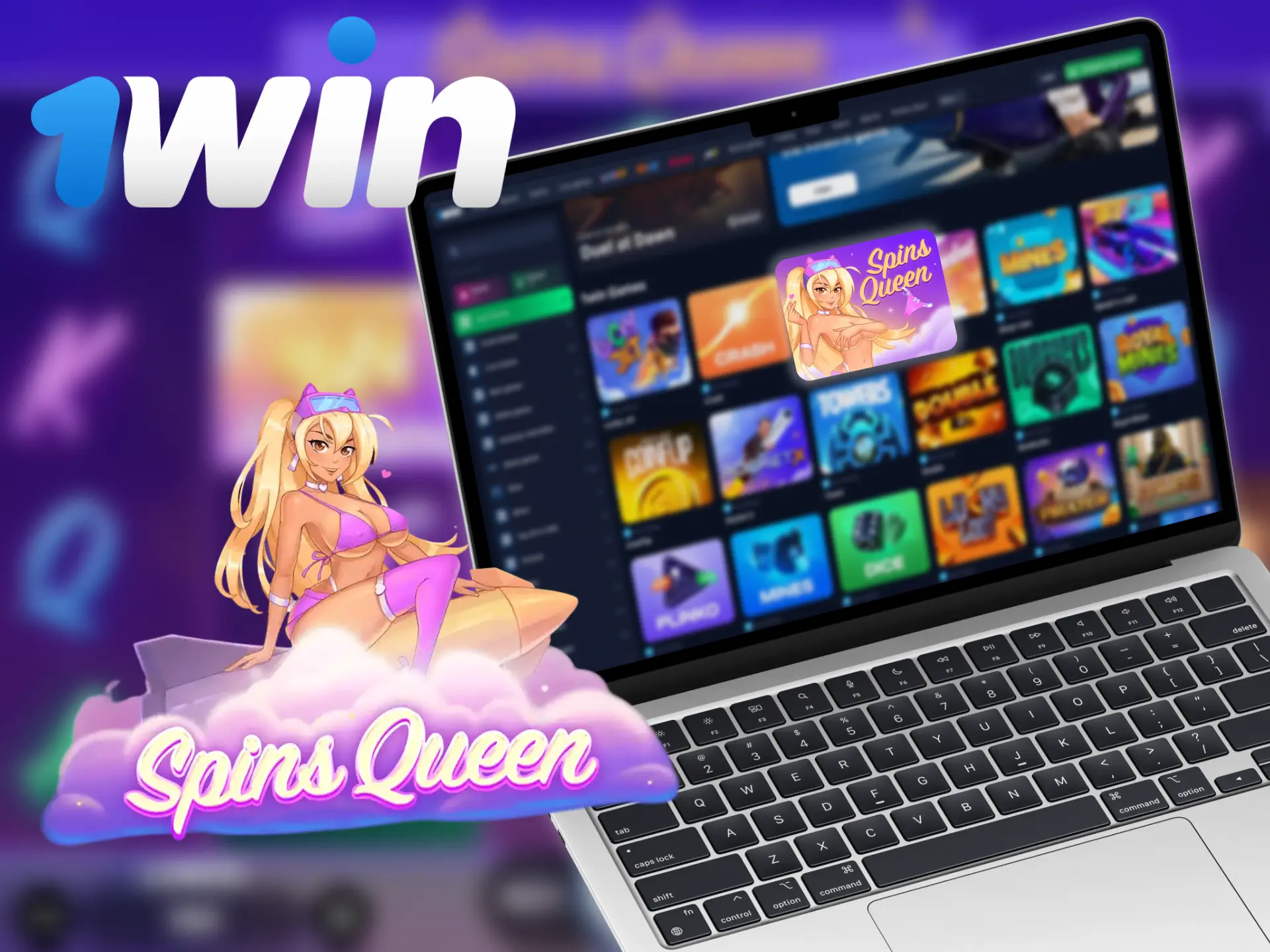 Enjoy Spins Queen slot game at 1win platform.