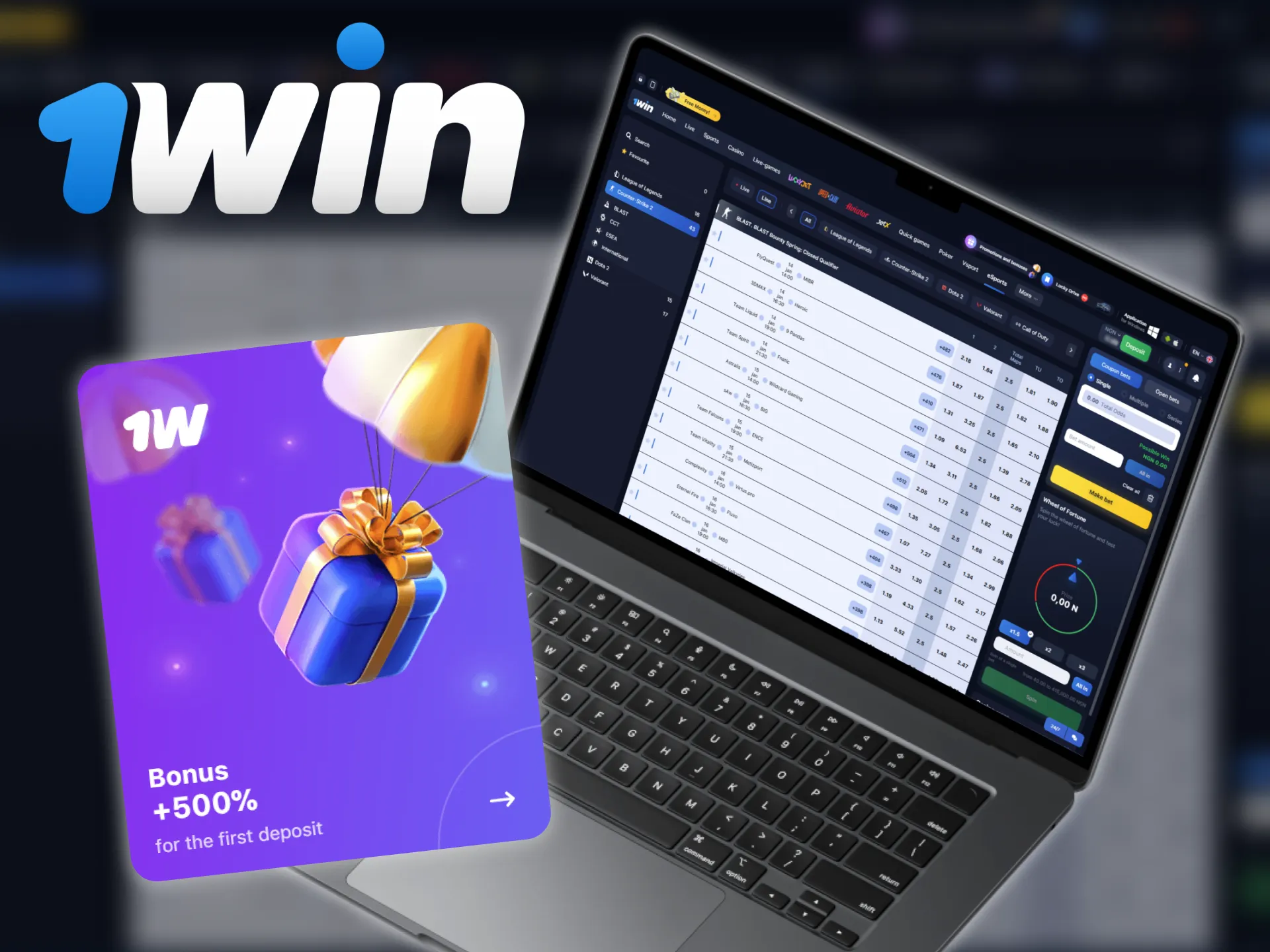 Claim a welcome bonus at 1win for eSports betting.