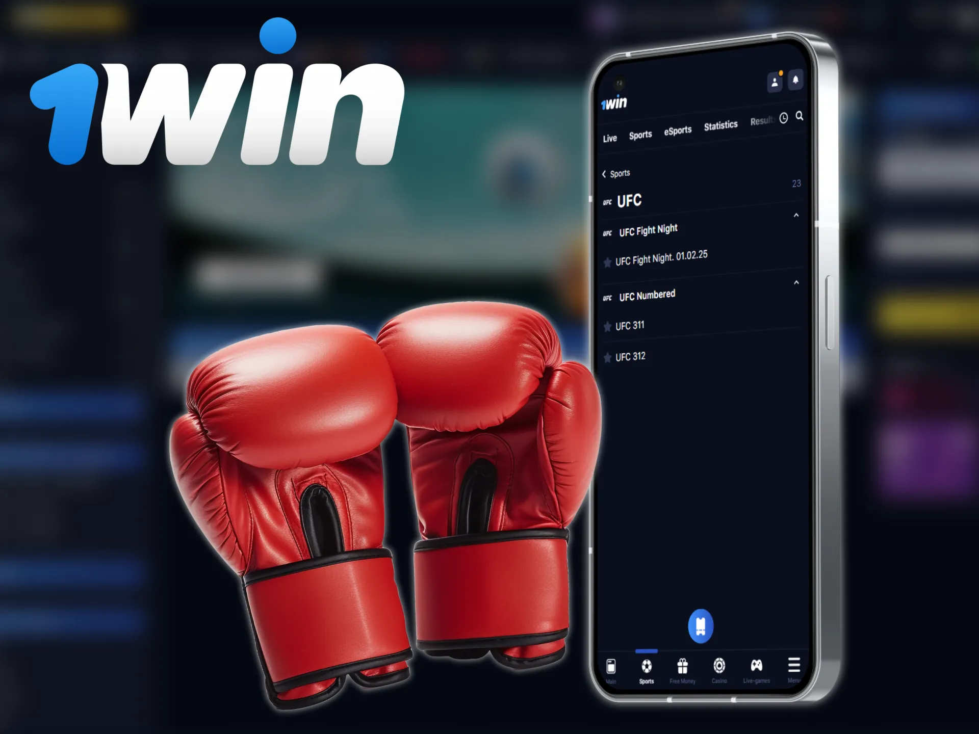 Employ the 1win application to wager on UFC fights.