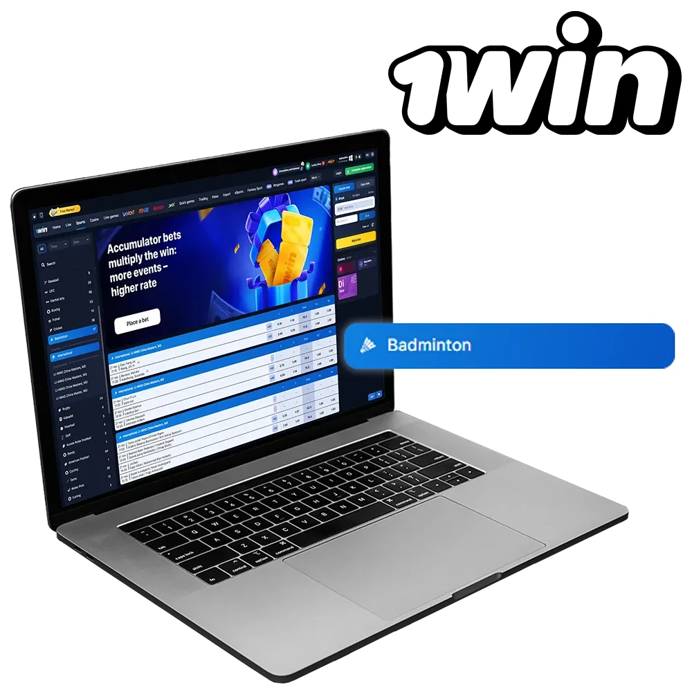 Chose badminton as a sport for betting and get 1win bonuses.