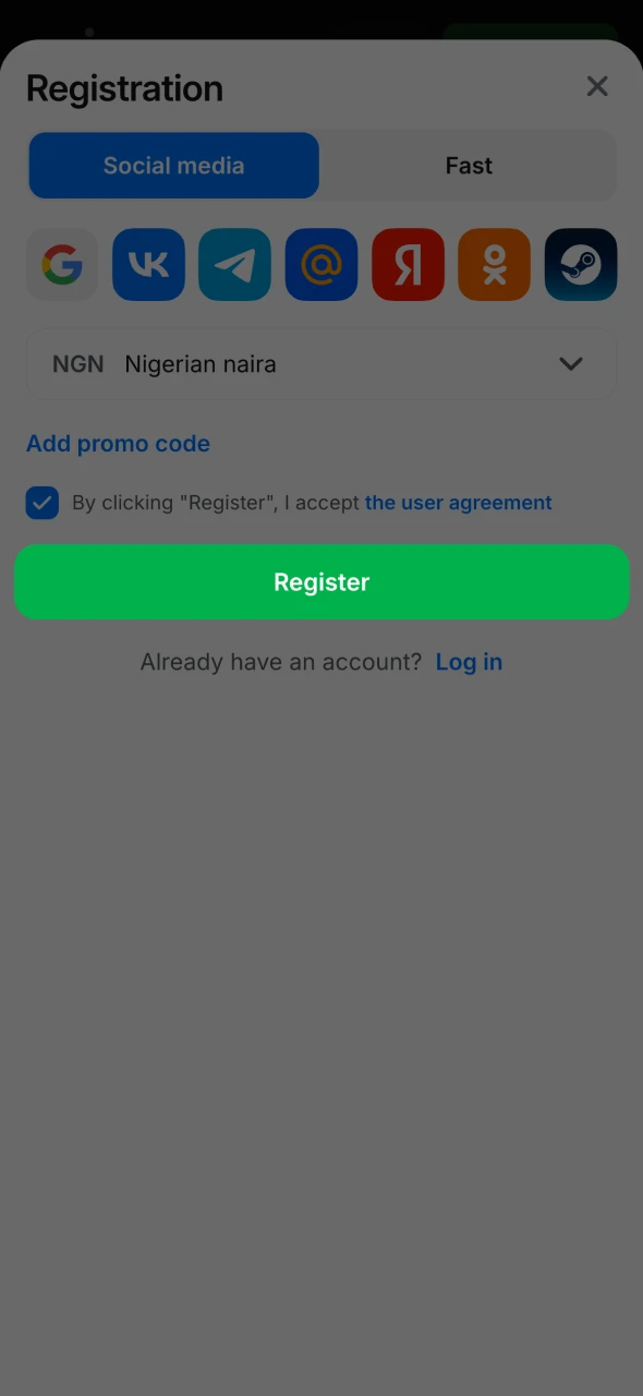 Create your account to get access to 1Win boxing betting.