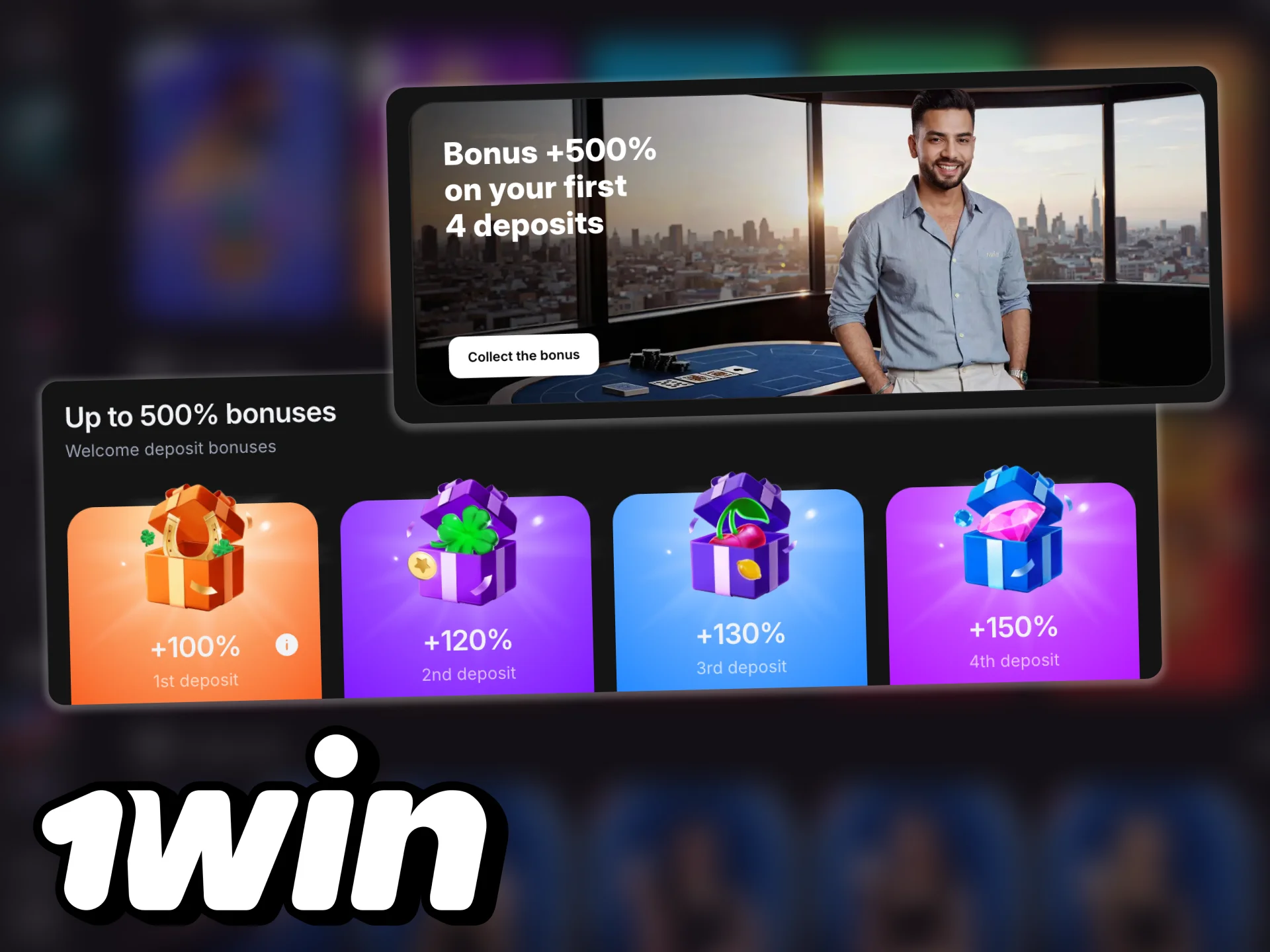 1win offers its users bonuses for playing JetX.